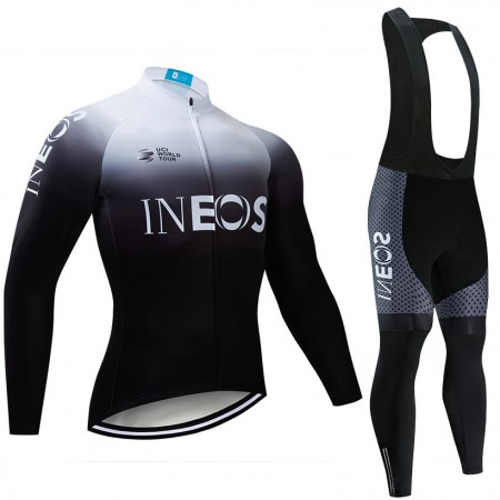 Tenue Cycliste Manches Longues et Collant à Bretelles 2019 TEAM INEOS N003